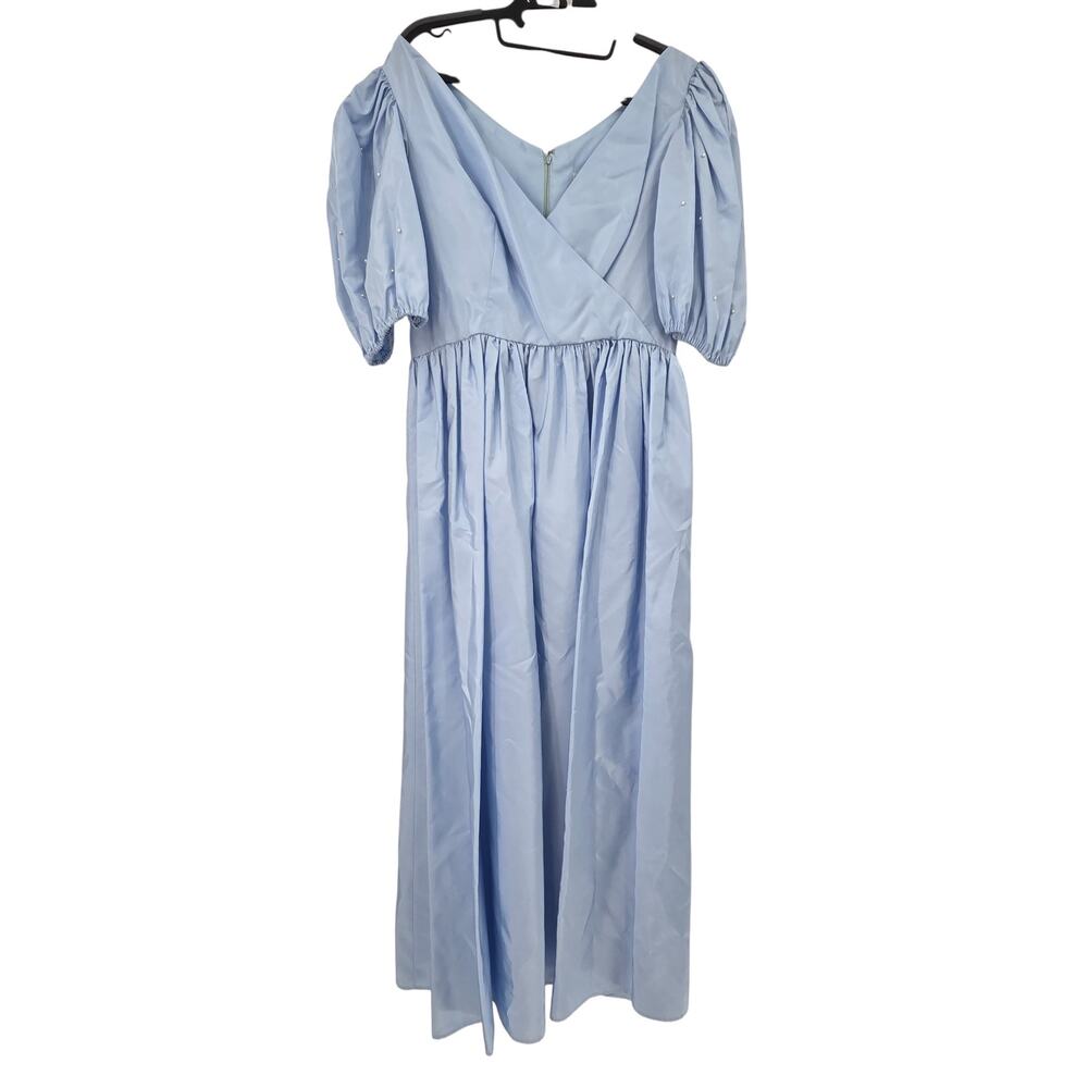 VINTAGE BY FE'S SHERMAN OAKS MEDIUM BRIDGETON PUFF PEARL SLEEVE MAXI DRESS